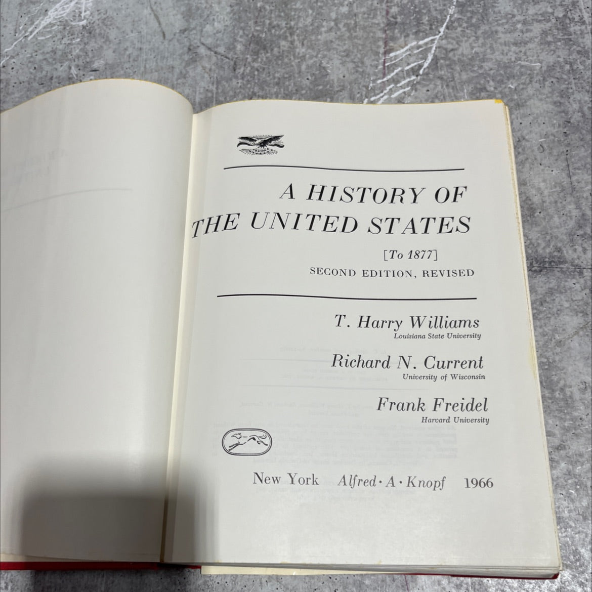 a history of the united states [to 1877] second edition, revised book, by t. harry williams, richard n. current, frank image 2