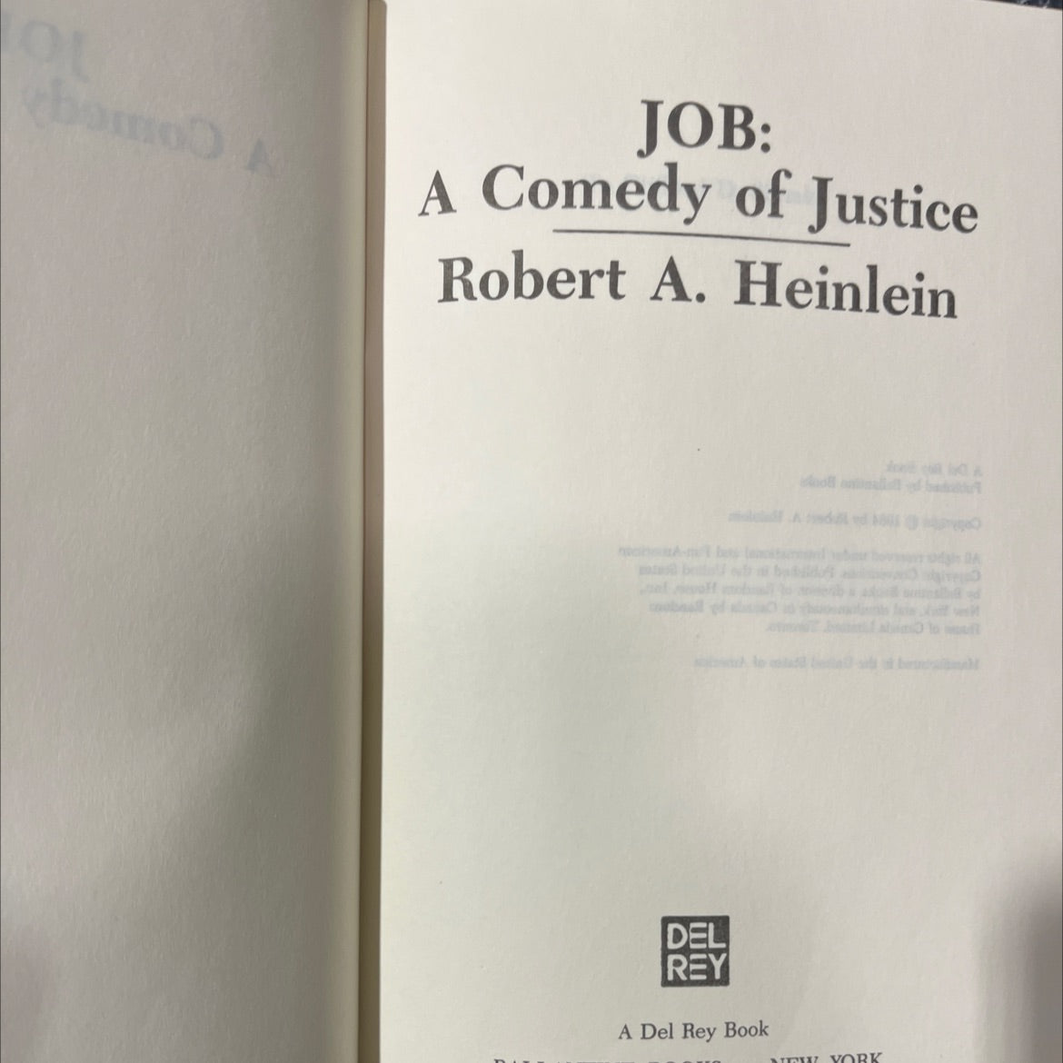 a job: a comedy of justice book, by Robert A. Heinlein, 1984 Hardcover image 2