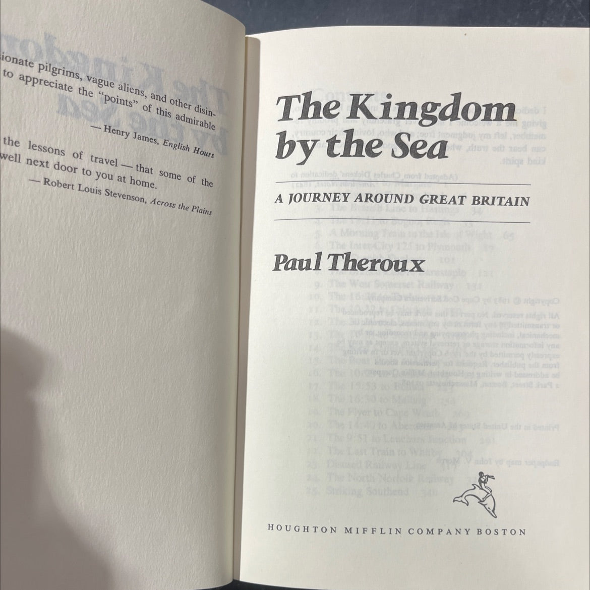 a journey around great britain book, by paul theroux, 1983 Hardcover image 2