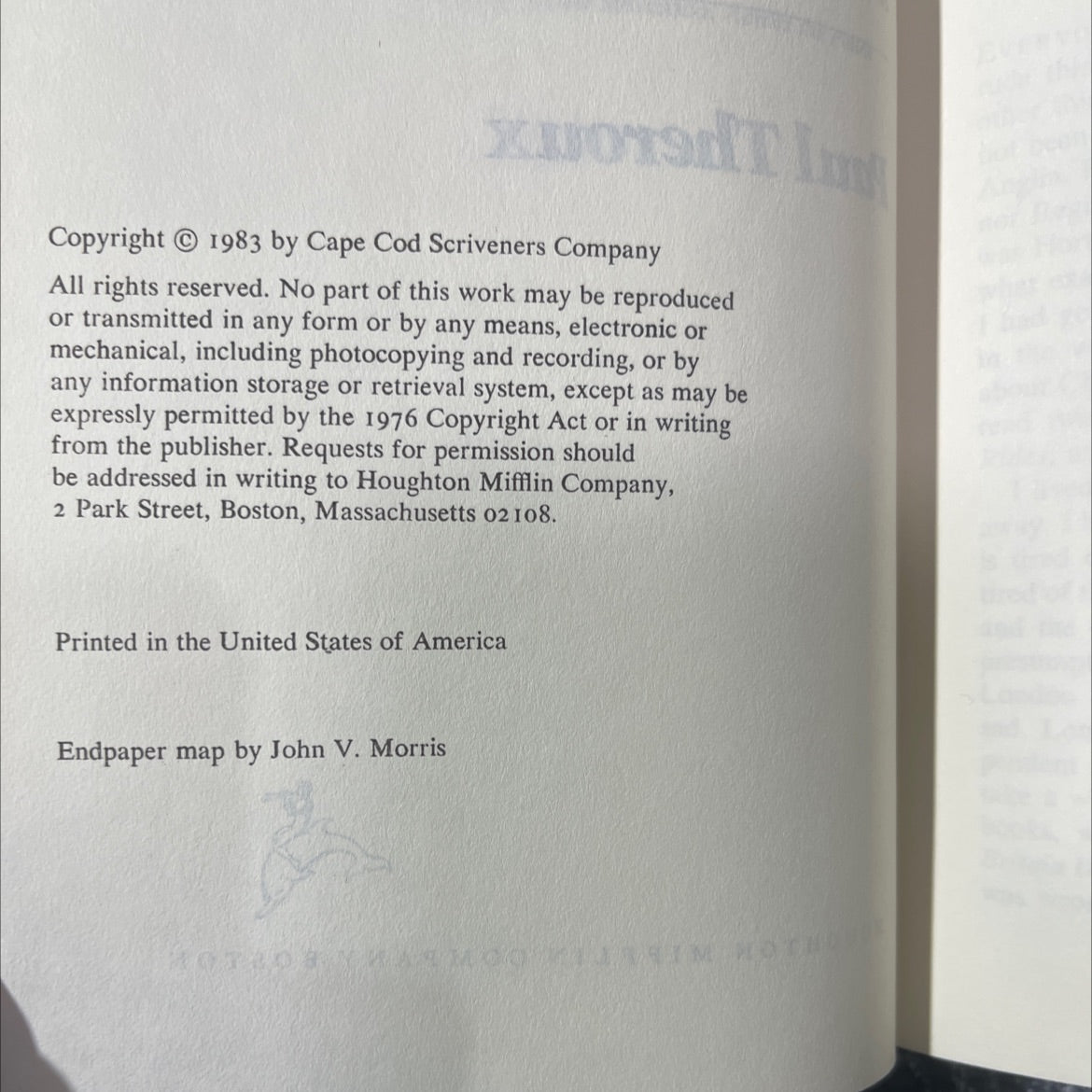 a journey around great britain book, by paul theroux, 1983 Hardcover image 3