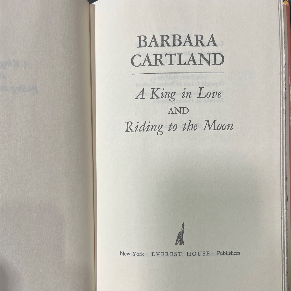 a king in love book, by barbara cartland, 1982 Hardcover image 2