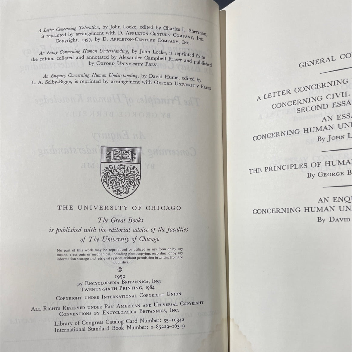 a letter concerning toleration, concerning civil government, second essay, an essay concerning human understanding, the image 3