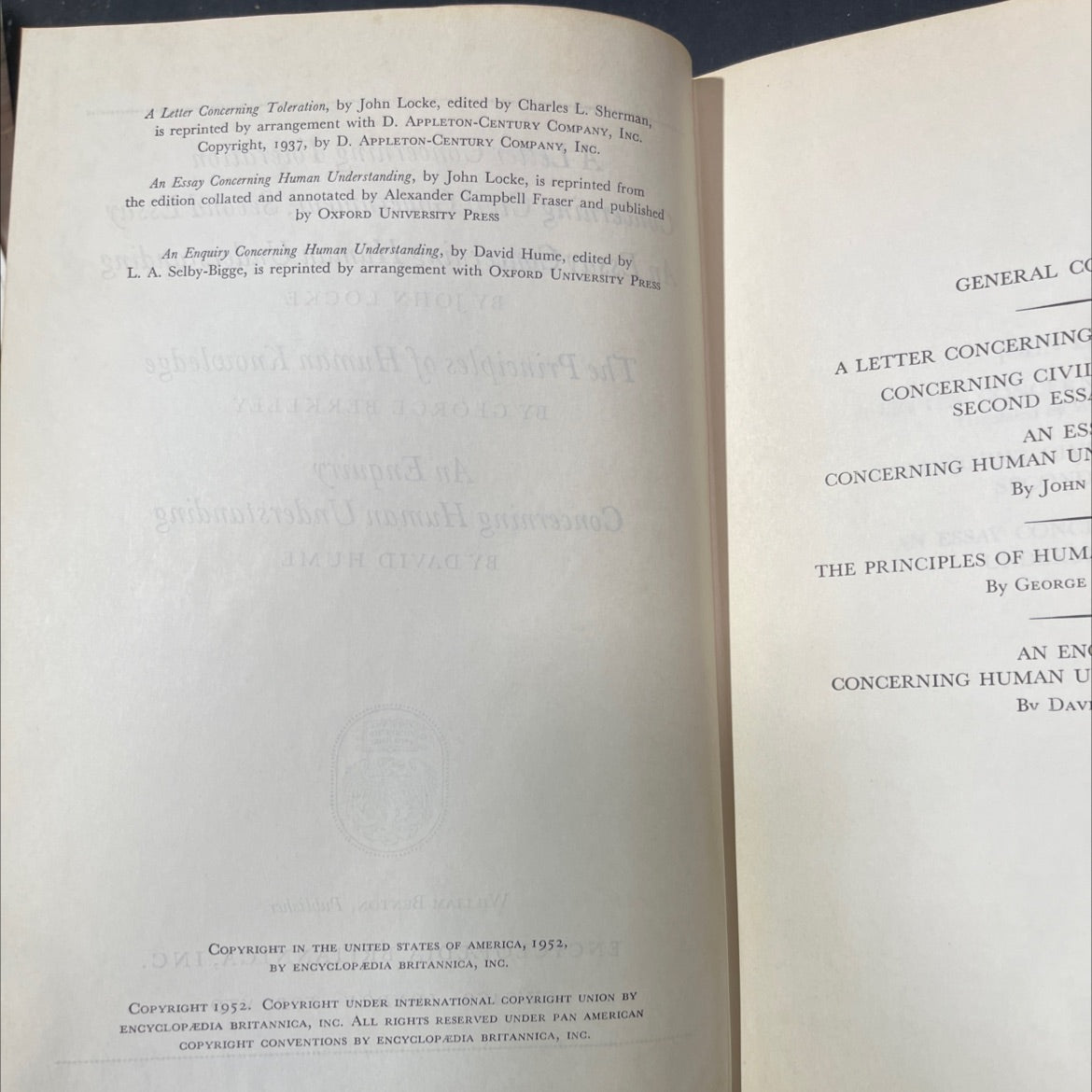 a letter concerning toleration, concerning civil government, second essay, an essay concerning human understanding, the image 3