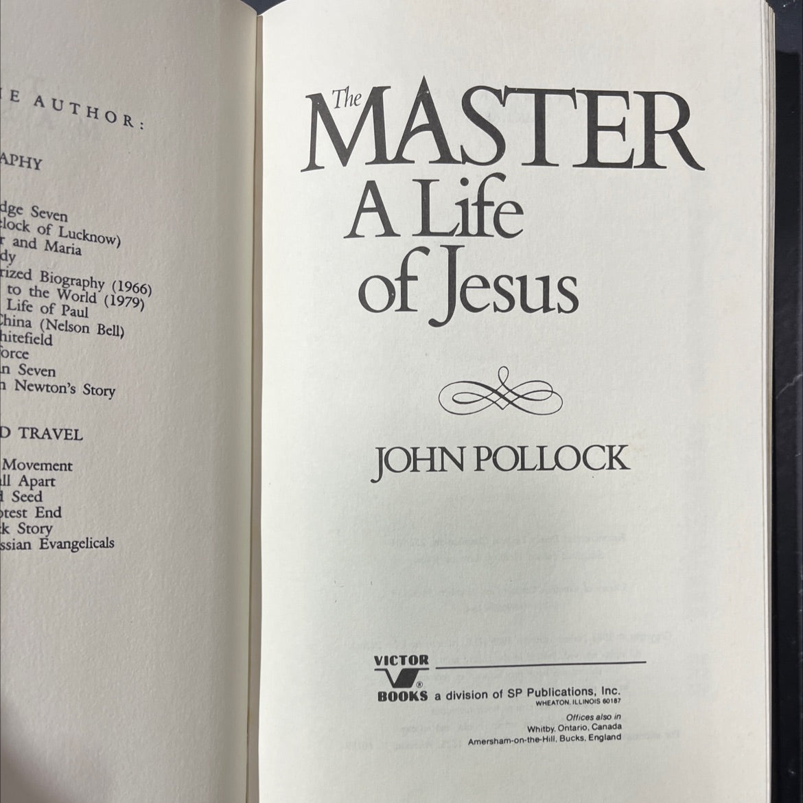 a life of jesus book, by john pollock, 1985 Hardcover image 2