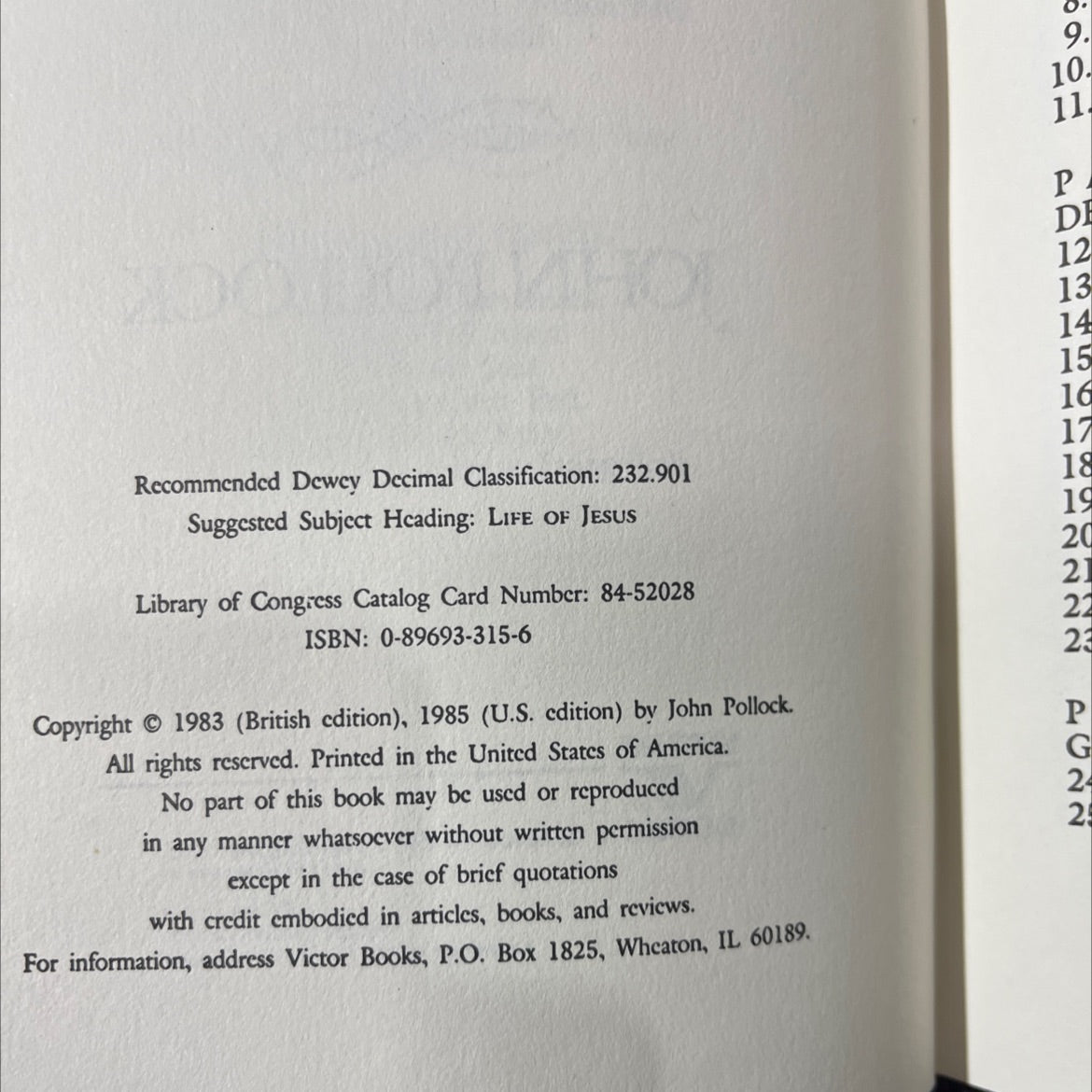 a life of jesus book, by john pollock, 1985 Hardcover image 3