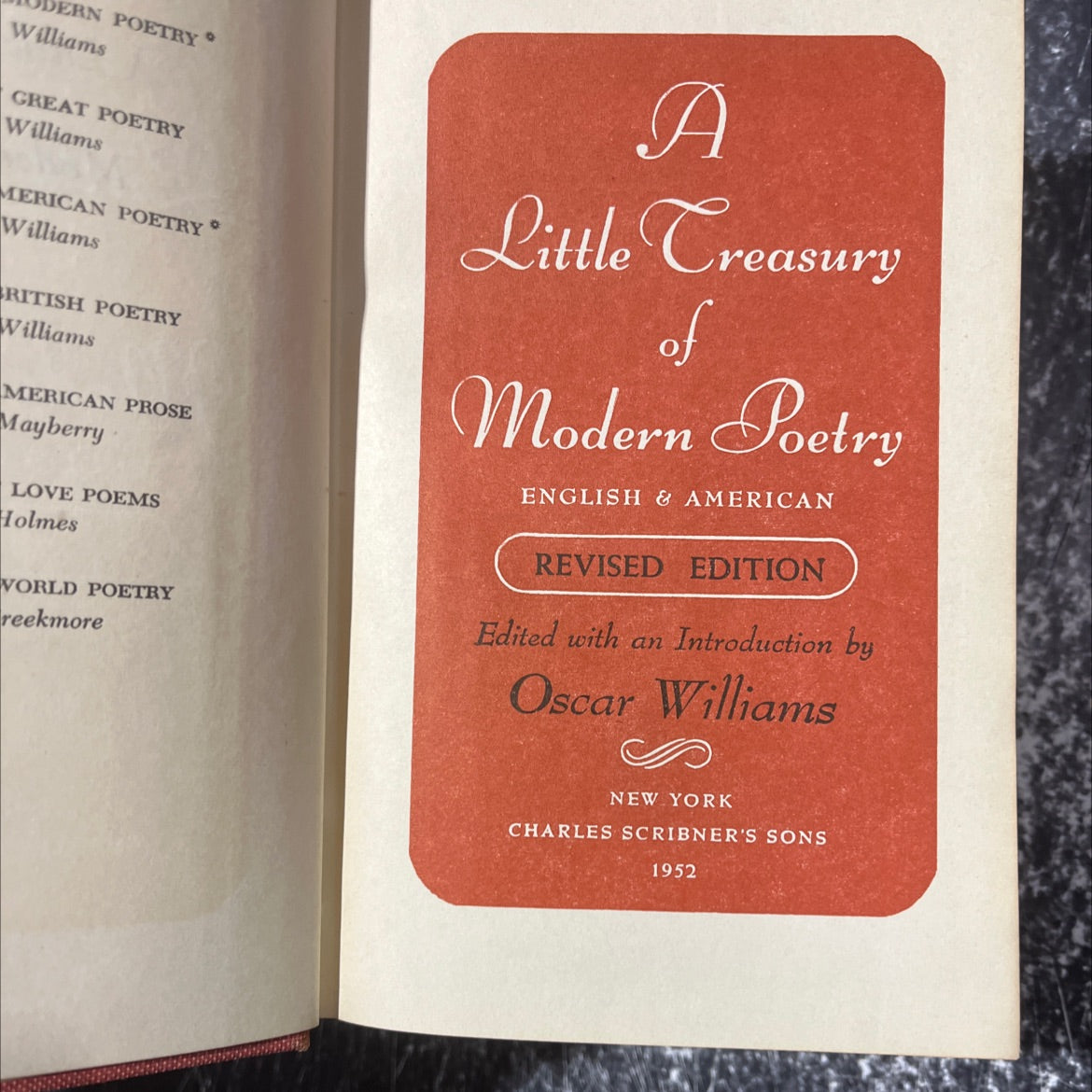 a little treasury of modern poetry book, by oscar williams, 1952 Hardcover image 2
