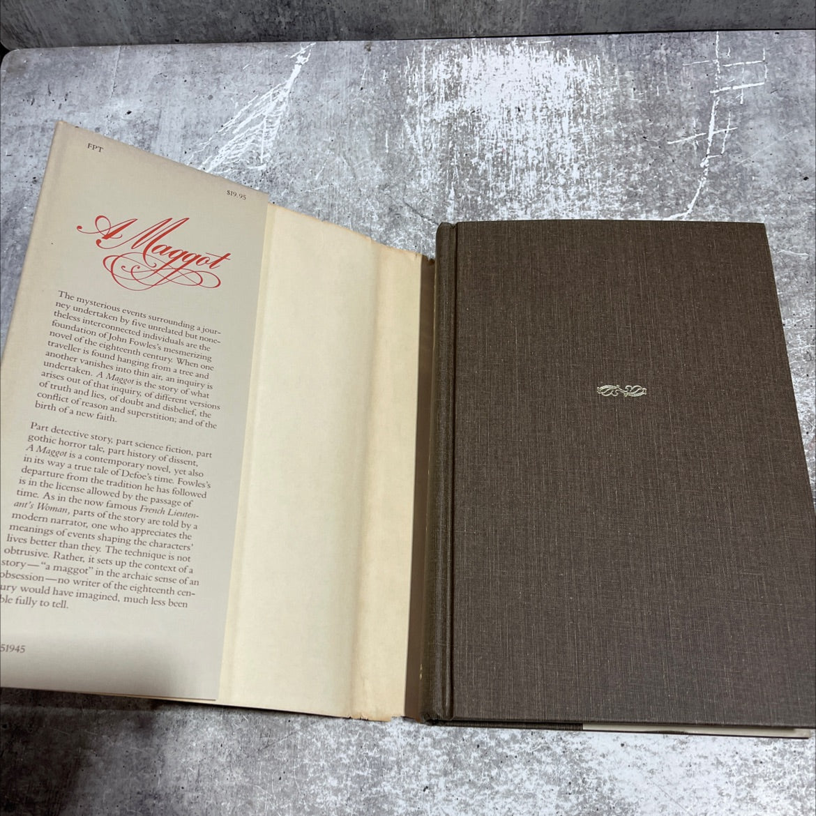 a maggot book, by john fowles, 1985 Hardcover image 4