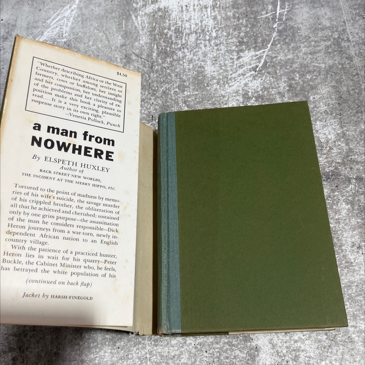 a man from nowhere book, by elspeth huxley, 1965 Hardcover image 4
