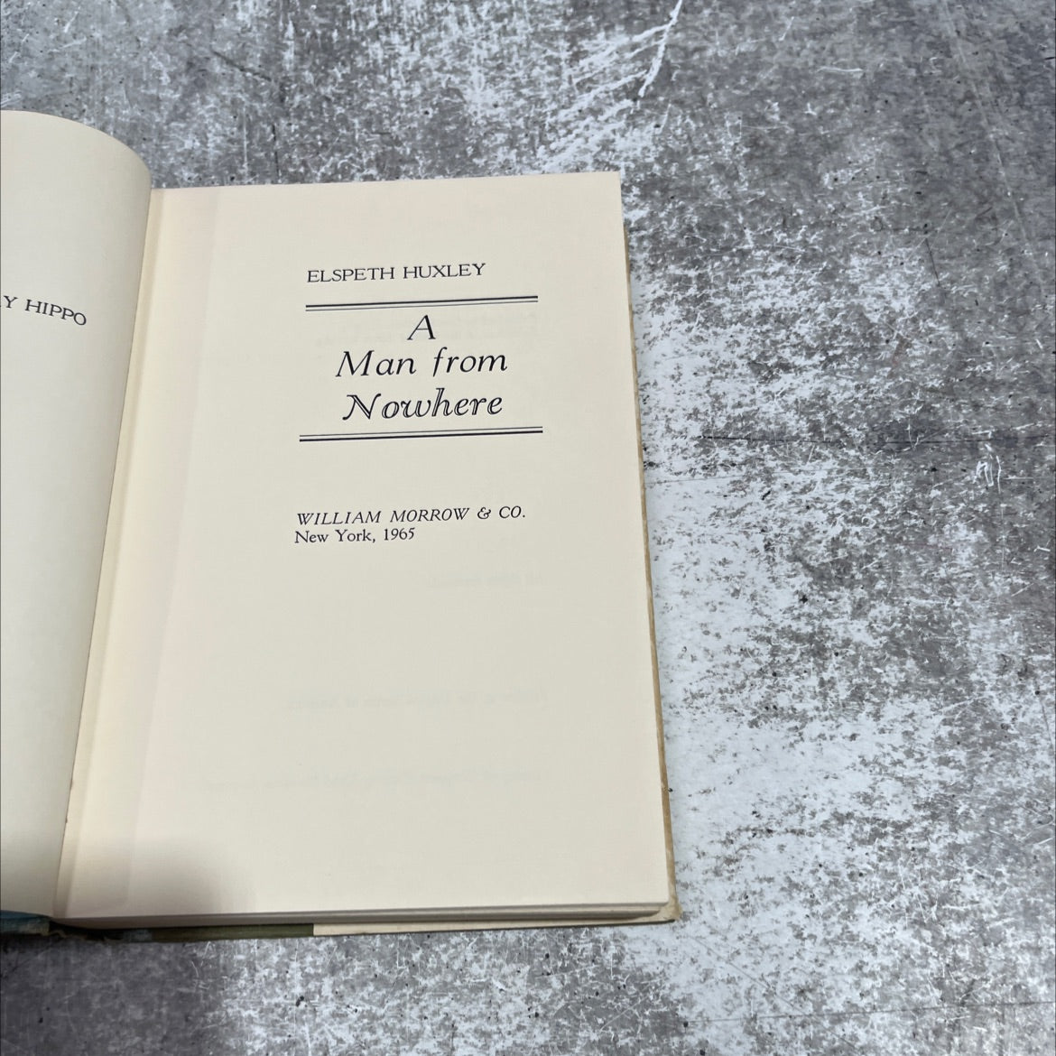a man from nowhere book, by elspeth huxley, 1965 Hardcover image 2