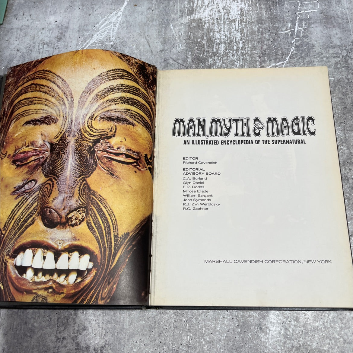 a man myth & magic an illustrated encyclopedia of the supernatural book, by Richard Cavendish, 1970 Hardcover image 2