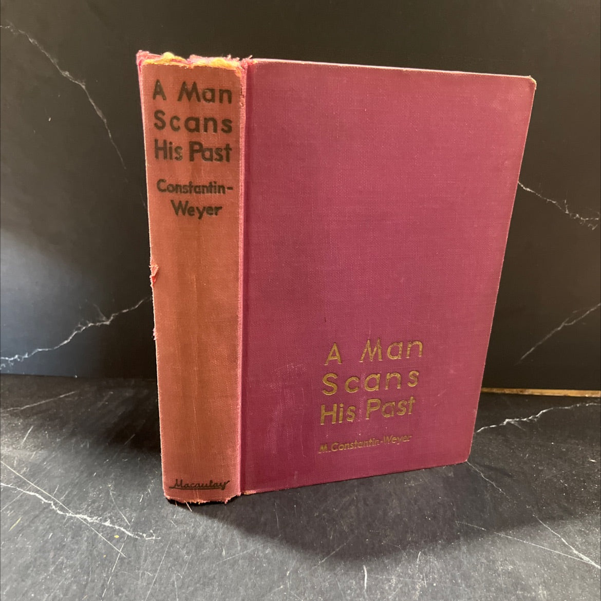 a man scans his past book, by m. constantin-weyer, 1929 Hardcover image 1