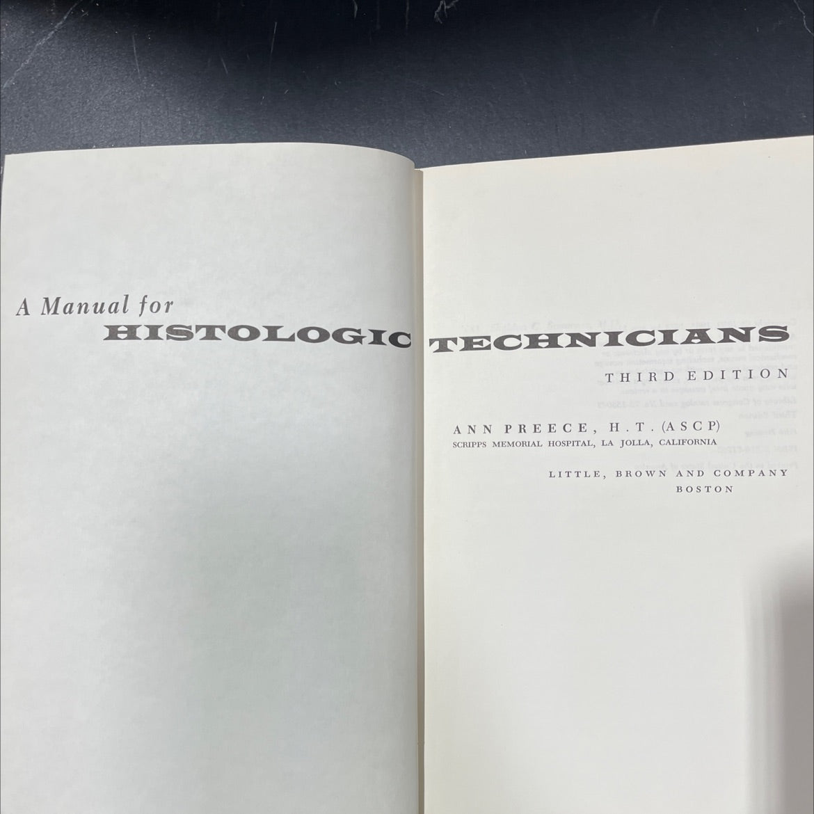 a manual for histologic technicians book, by ann preece, 1972 Hardcover image 2