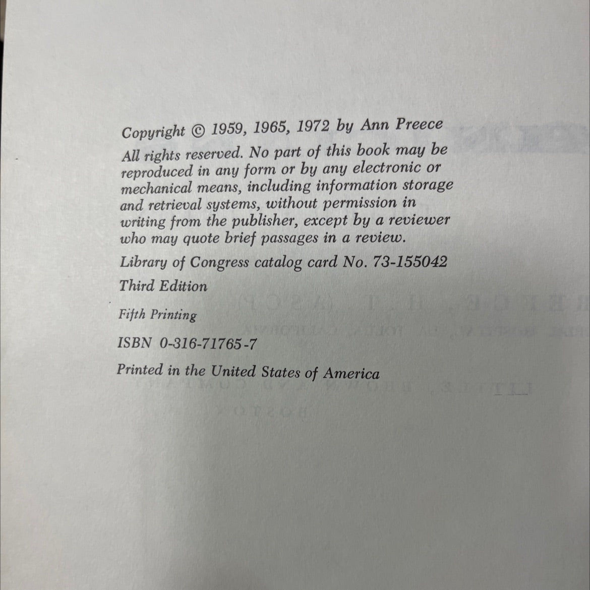 a manual for histologic technicians book, by ann preece, 1972 Hardcover image 3