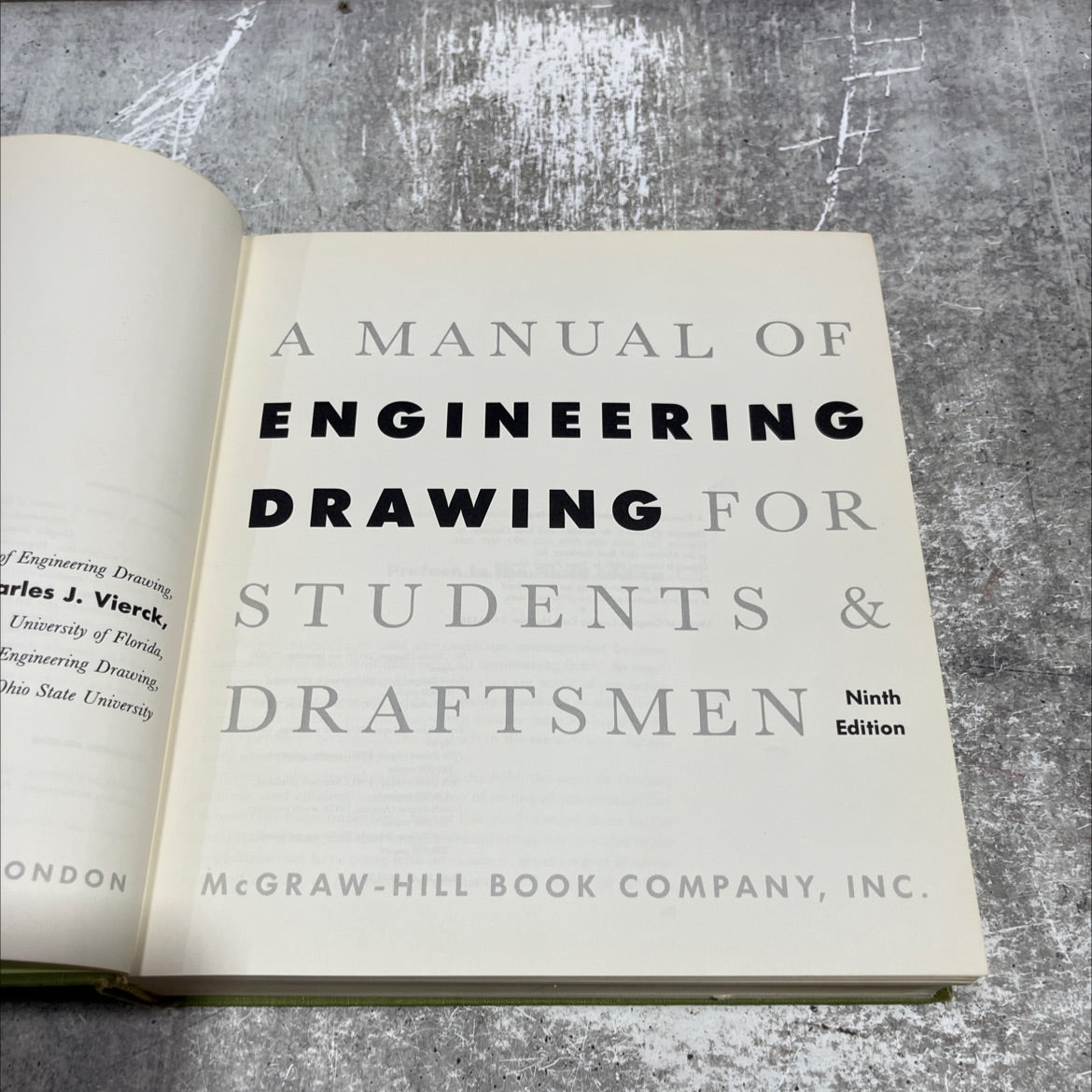 a manual of engineering drawing for students and draftsmen book, by charles j. vierck, 1960 Hardcover image 2