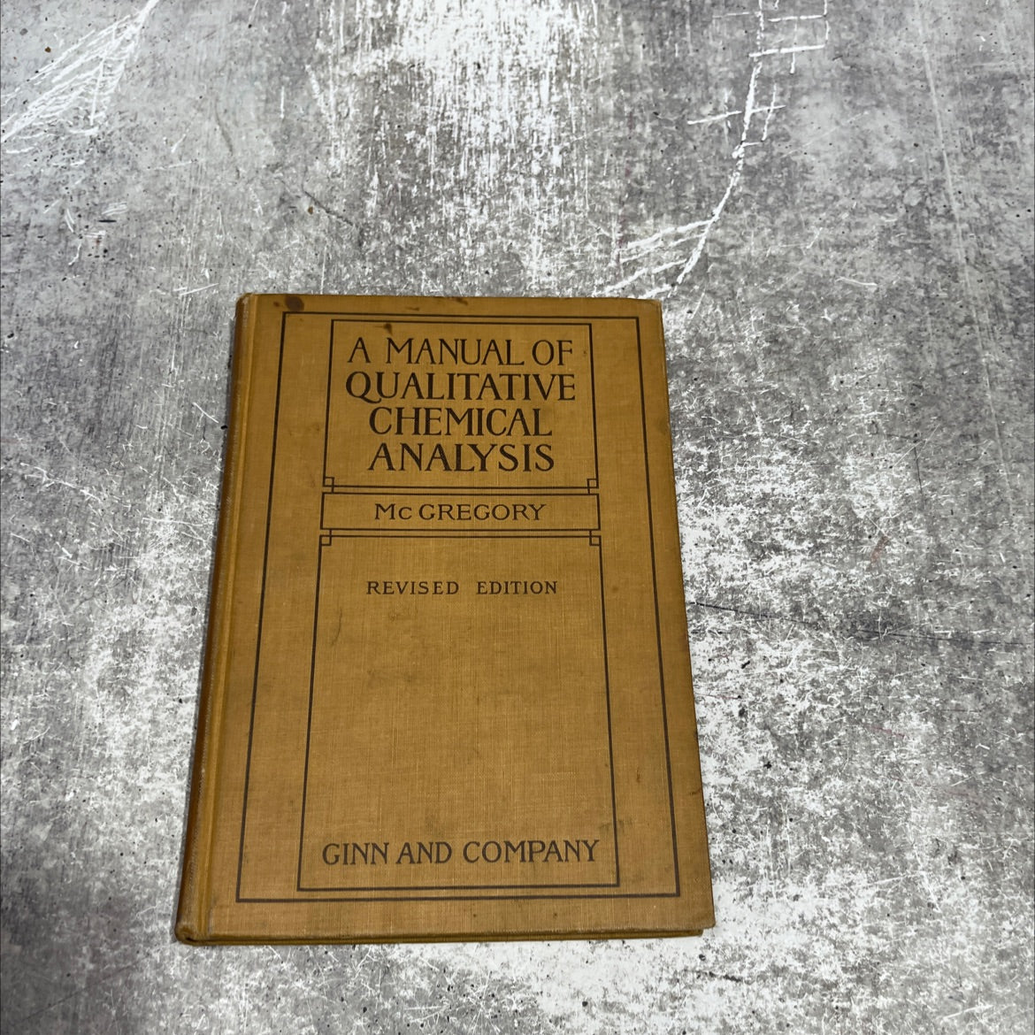 a manual of qualitative chemical analysis book, by j. f. mcgregory, 1909 Hardcover image 1