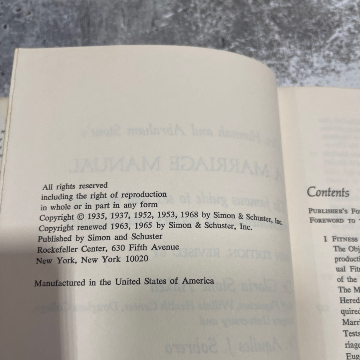 a marriage manual book, by drs. hannah and abraham stone, 1968 Hardcover image 3