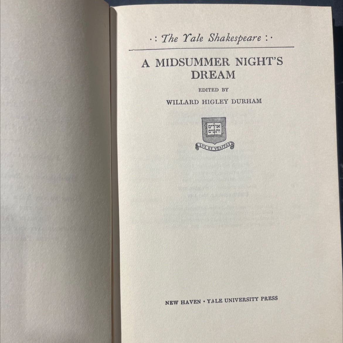 a midsummer night's dream book, by willard higley durham, 1957 Hardcover image 2