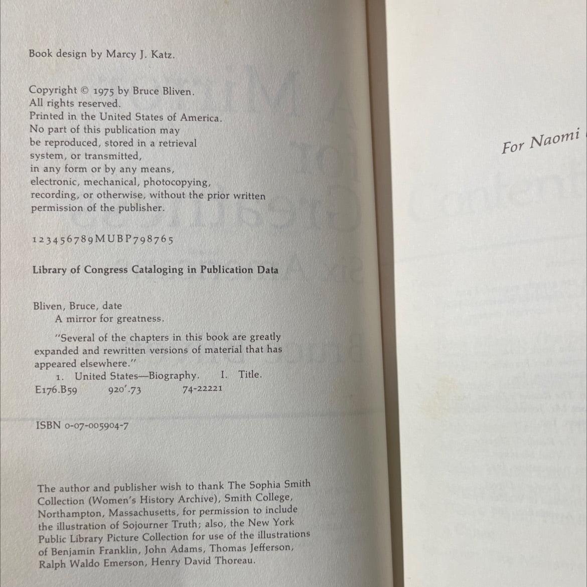 a mirror for greatness book, by Bruce Bliven, 1975 Hardcover image 3