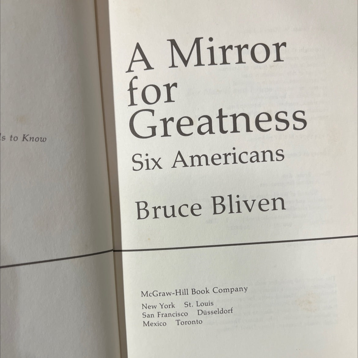 a mirror for greatness book, by Bruce Bliven, 1975 Hardcover image 2
