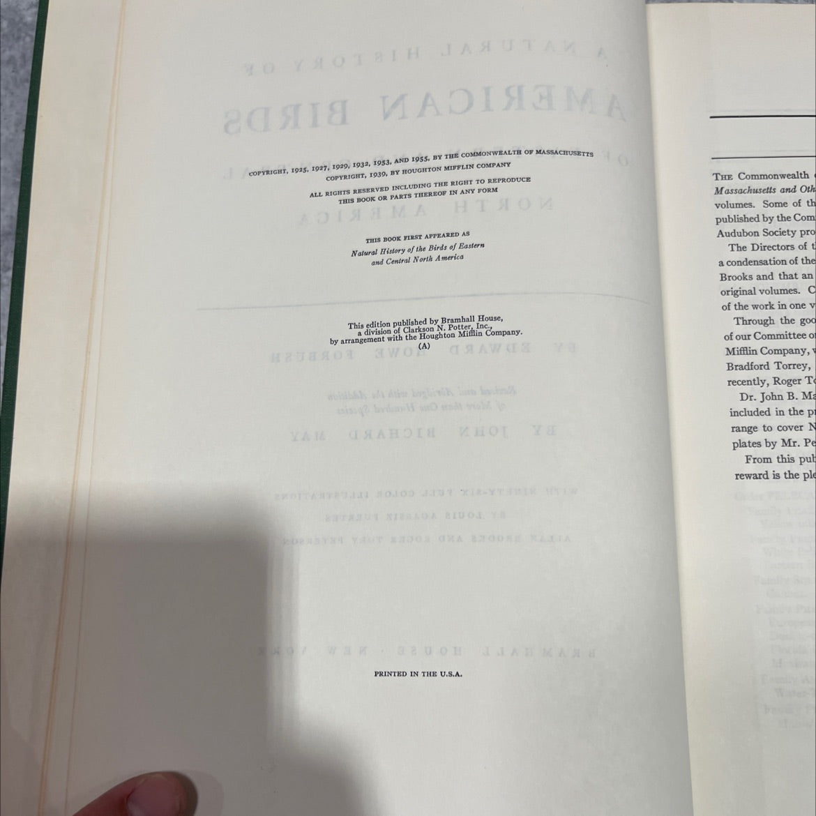 a natural history of american birds of eastern and central north america book, by edward howe forbush, 1955 Hardcover image 3
