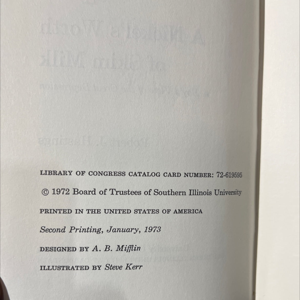 a nickel's worth of skim milk a boy's view of the great depression book, by robert j. hastings, 1973 Hardcover image 3