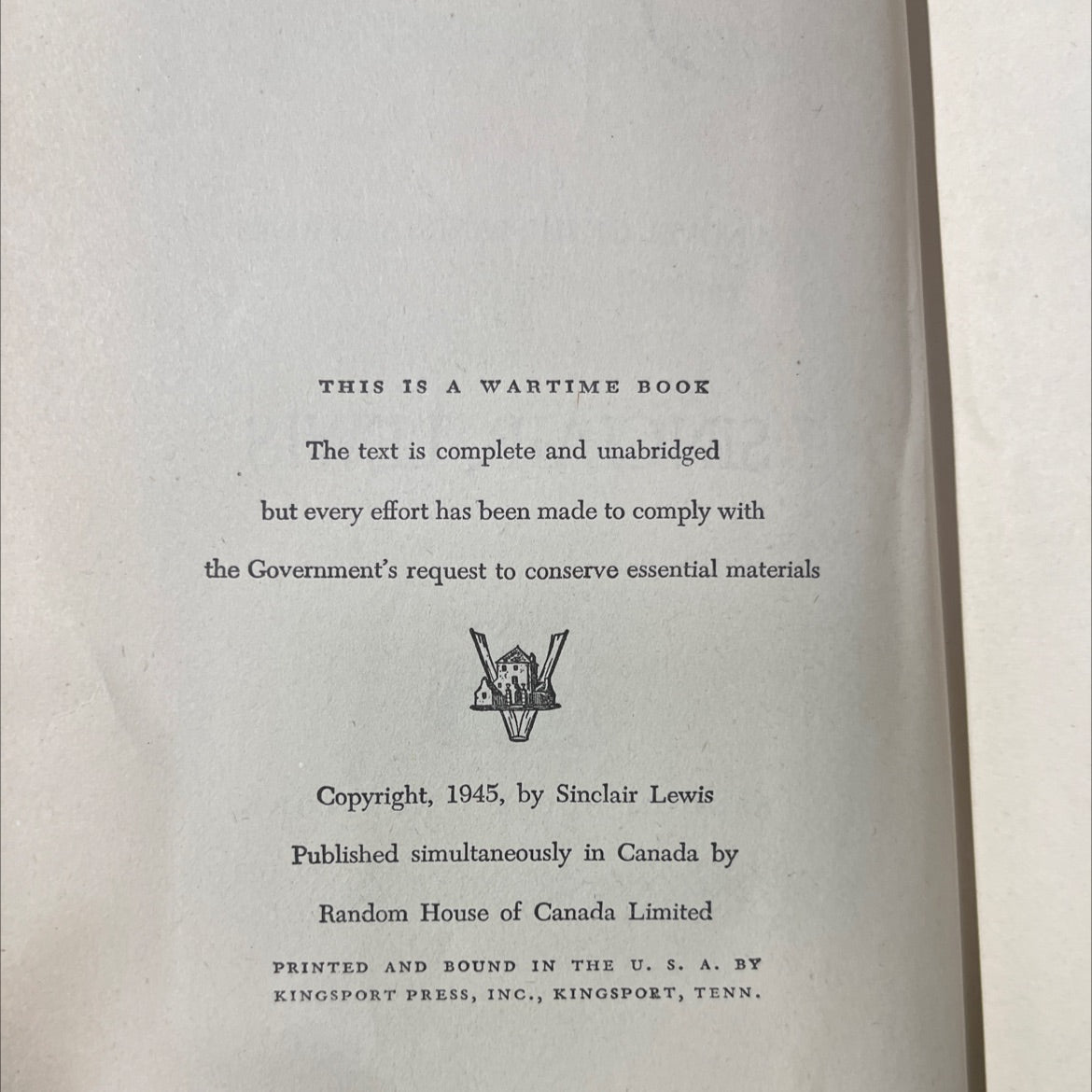 a novel of husbands and wives book, by sinclair lewis, 1945 Hardcover image 3