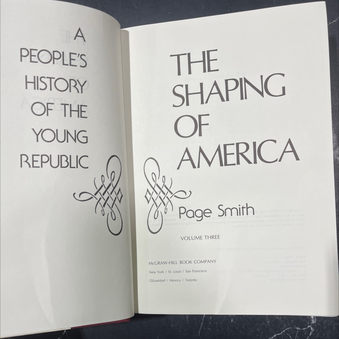 a people's history of the young republic the shaping of america book, by Page Smith, 1980 Hardcover image 2