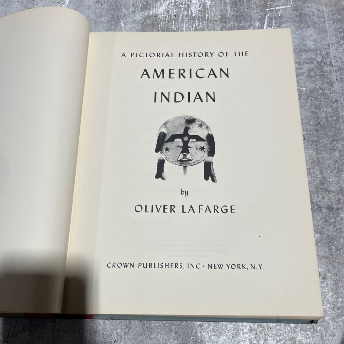 a pictorial history of the american indian book, by oliver la farge, 1957 Hardcover image 2