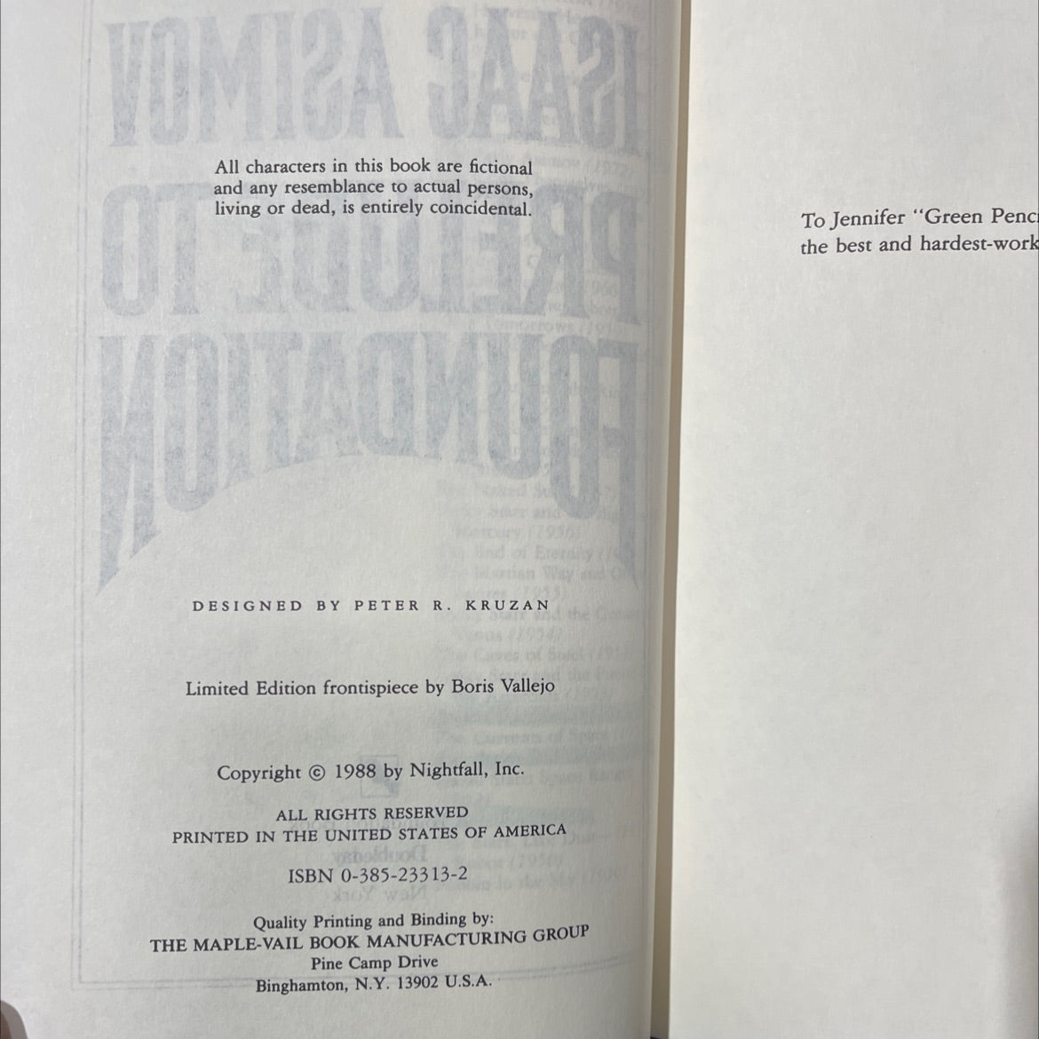 a prelude to foundation book, by isaac asimov, 1988 Hardcover image 3