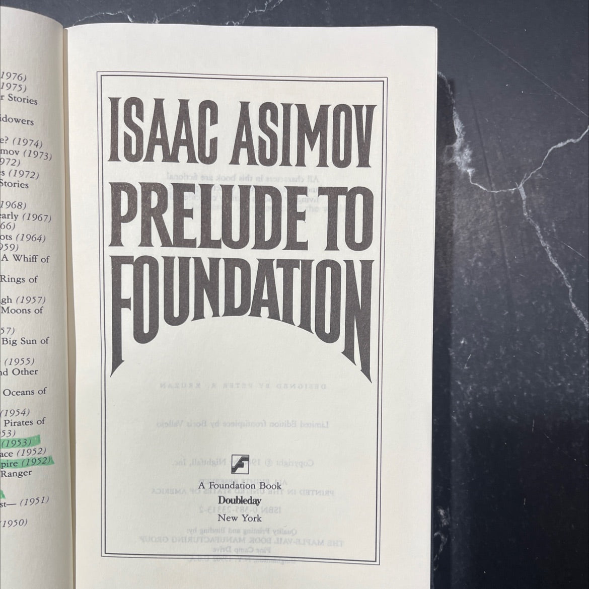 a prelude to foundation book, by isaac asimov, 1988 Hardcover image 2