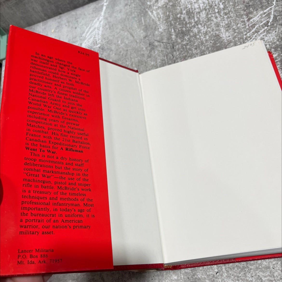 a rifleman went to war book, by herbert w. mcbride, 1987 Hardcover image 4