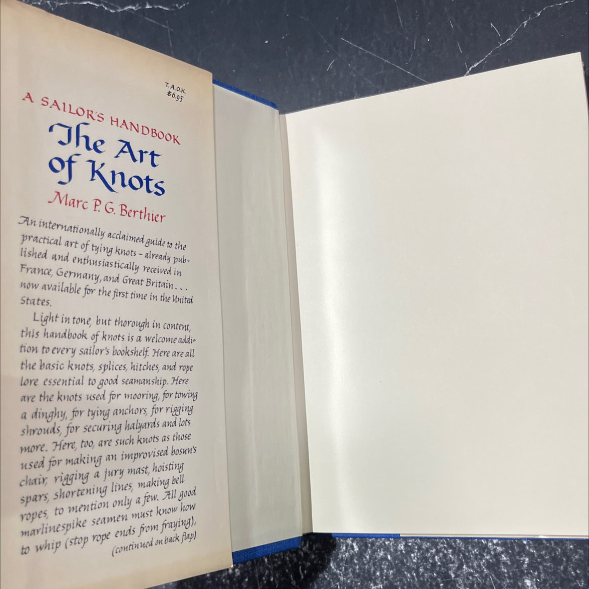a sailor's handbook the art of knots book, by Marc P.G. Berthier, 1977 Hardcover image 4