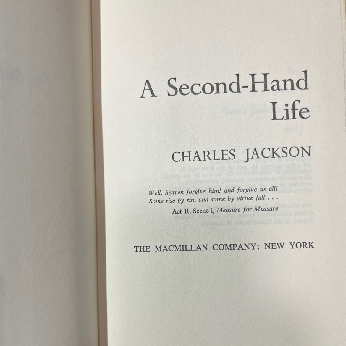 a second-hand life book, by charles jackson, 1967 Hardcover image 2
