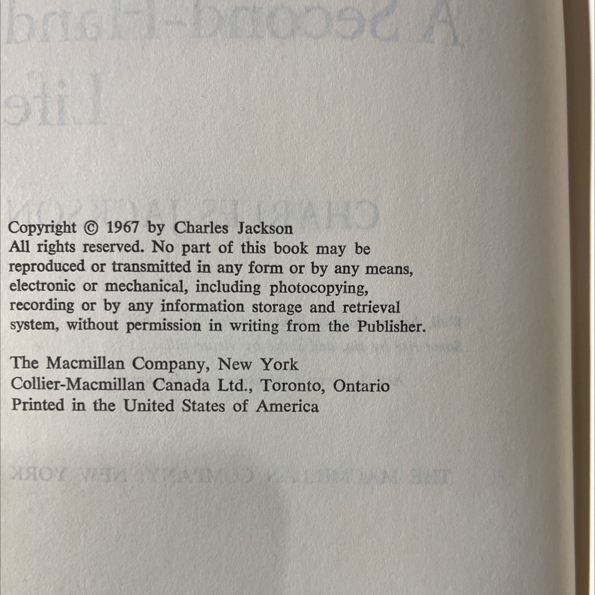 a second-hand sarah life book, by charles jackson, 1967 Hardcover image 3