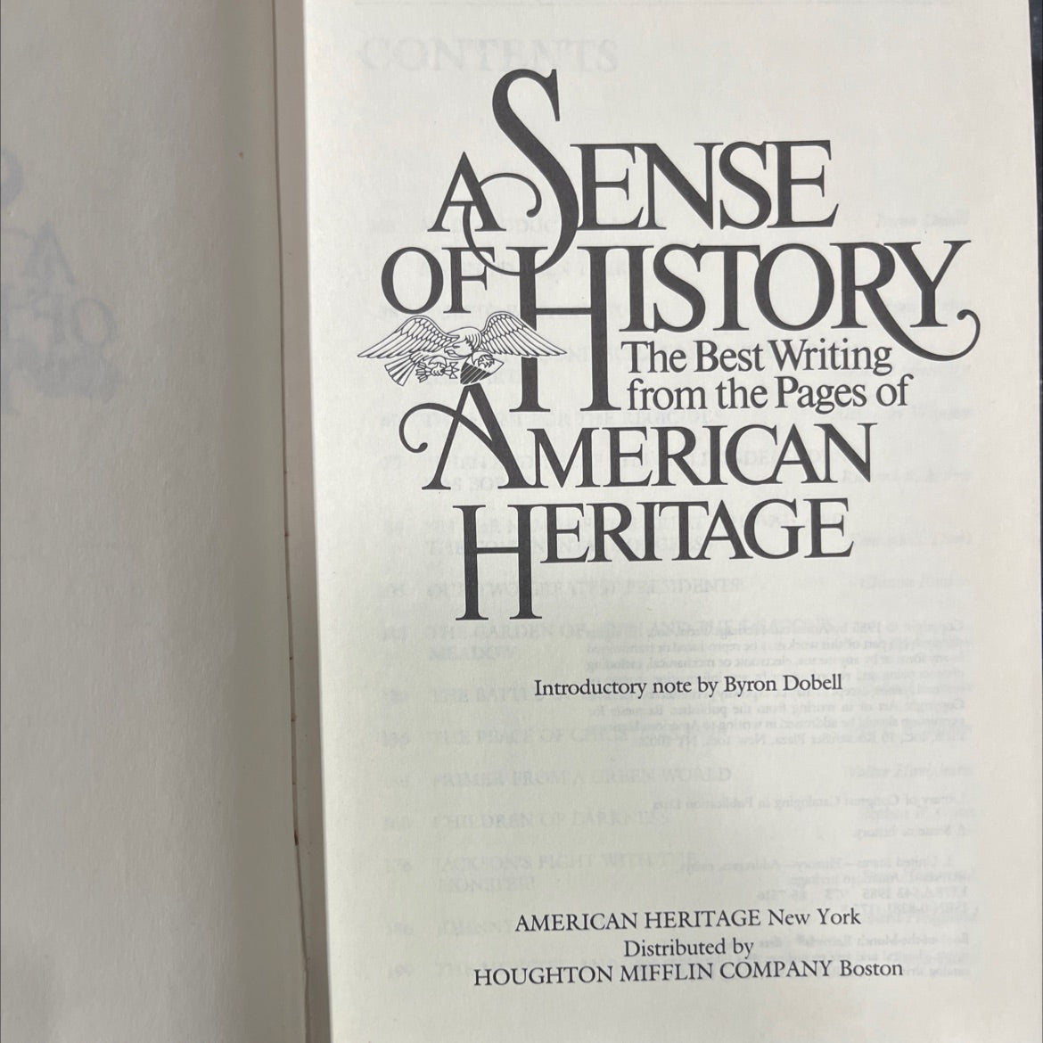 a sense of history book, by unknown, 1985 Hardcover image 2