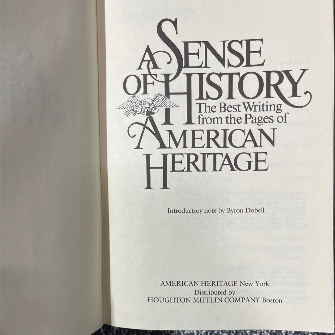 a sense of history book, by unknown, 1985 Hardcover image 2