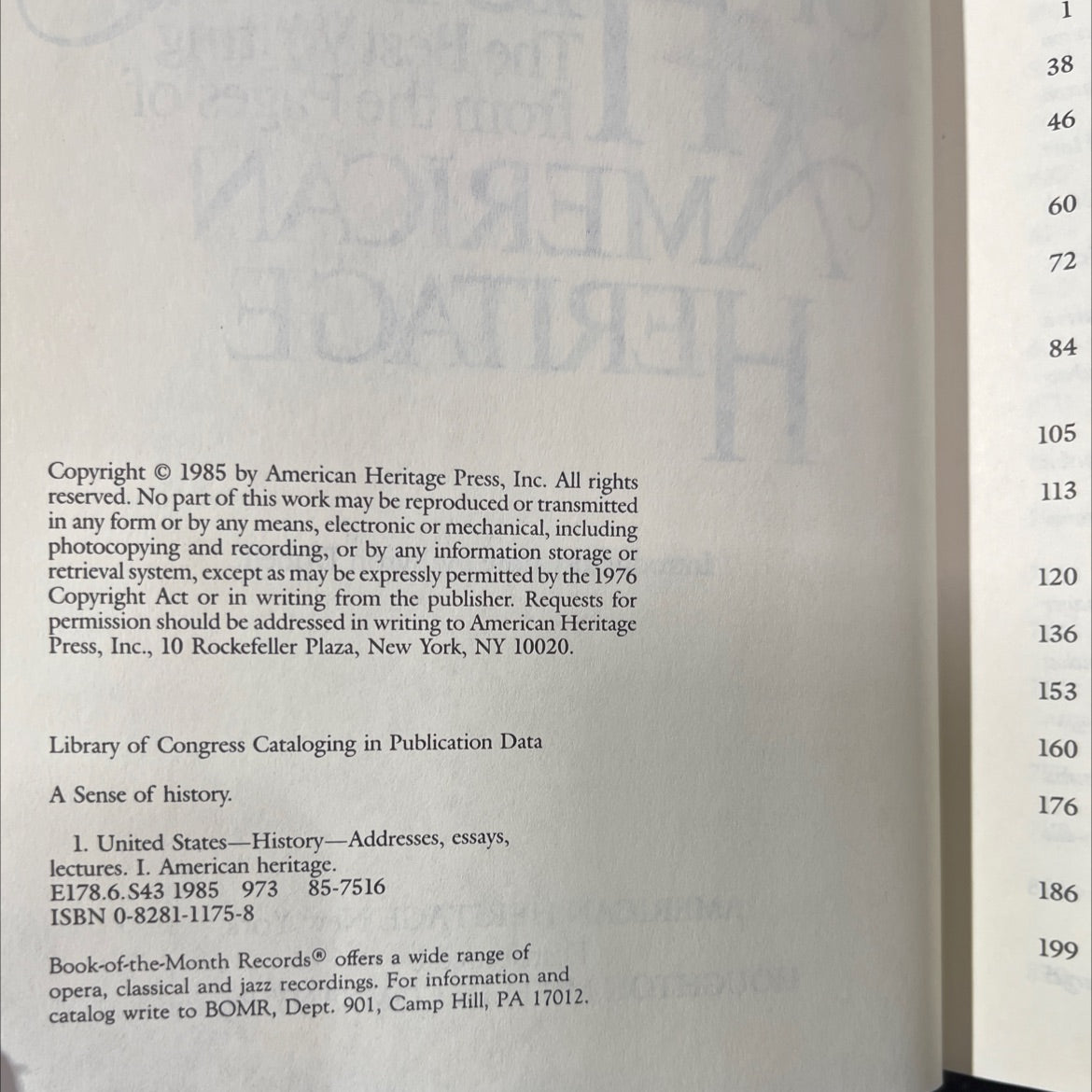 a sense of history book, by unknown, 1985 Hardcover image 3