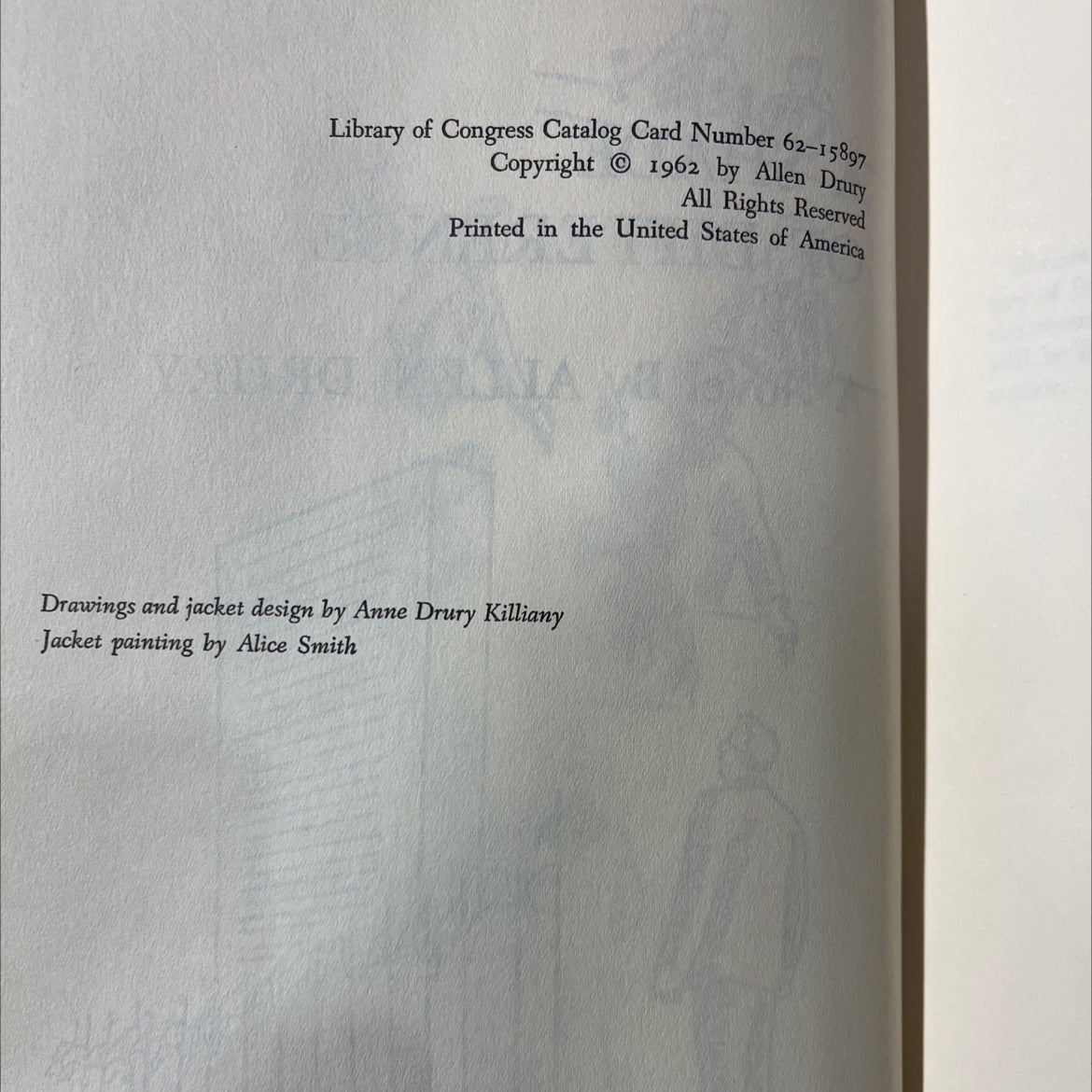 a shade of difference book, by allen drury, 1962 Hardcover image 3