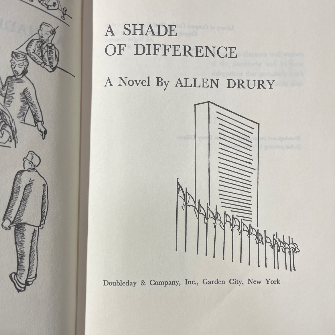 a shade of difference book, by allen drury, 1962 Hardcover image 2