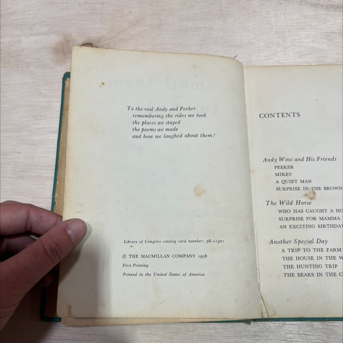 a small farm for andy book, by miriam e. mason, 1958 Hardcover image 3