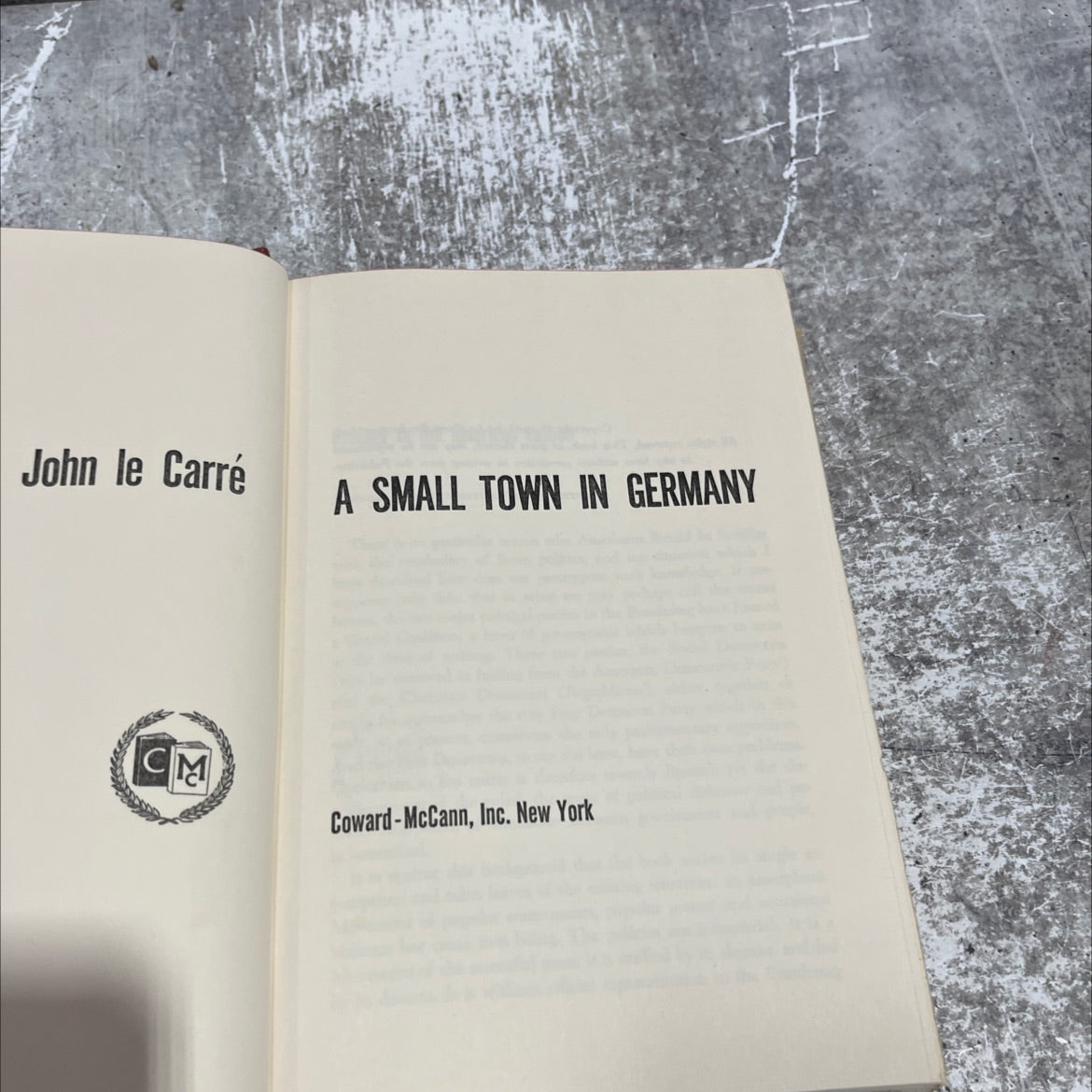 a small town in germany book, by john le carré, 1968 Hardcover image 2