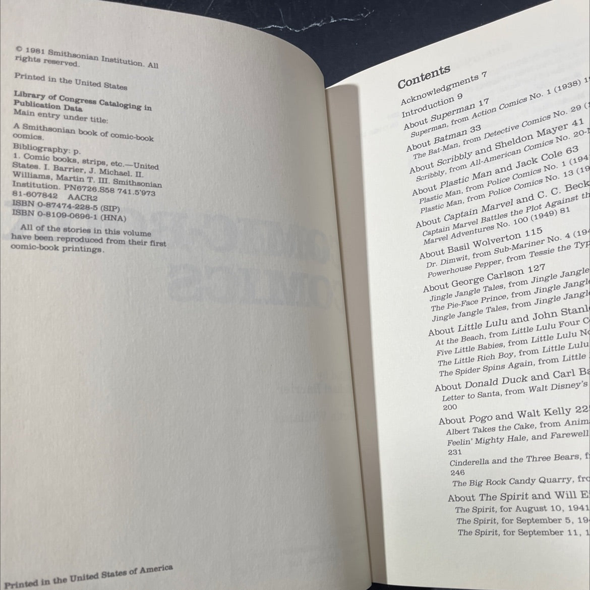 a smithsonian book of comic-book comics book, by michael barrier, martin williams, 1981 Hardcover image 3