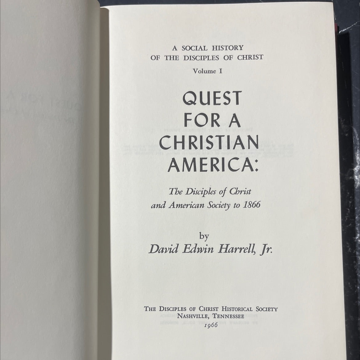 a social history of the disciples of christ volume i quest for a christian america: the disciples of christ and image 2