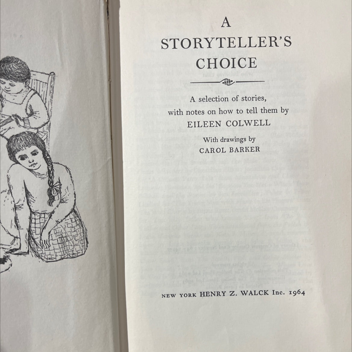 a storyteller's choice book, by eileen colwell, 1964 Hardcover image 2