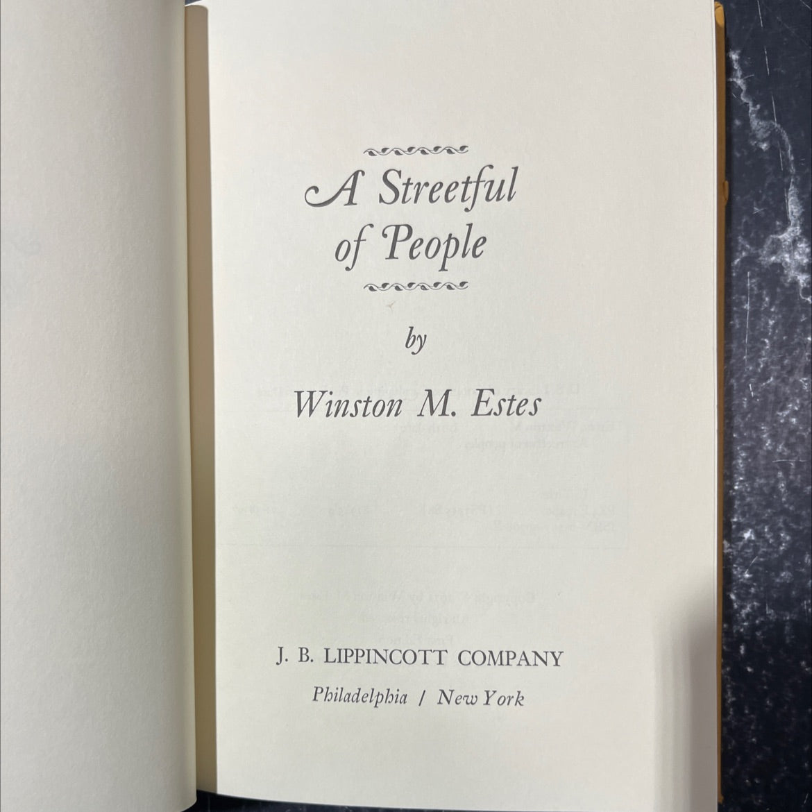 SIGNED a streetful of people book, by winston m. estes, 1972 Hardcover image 2