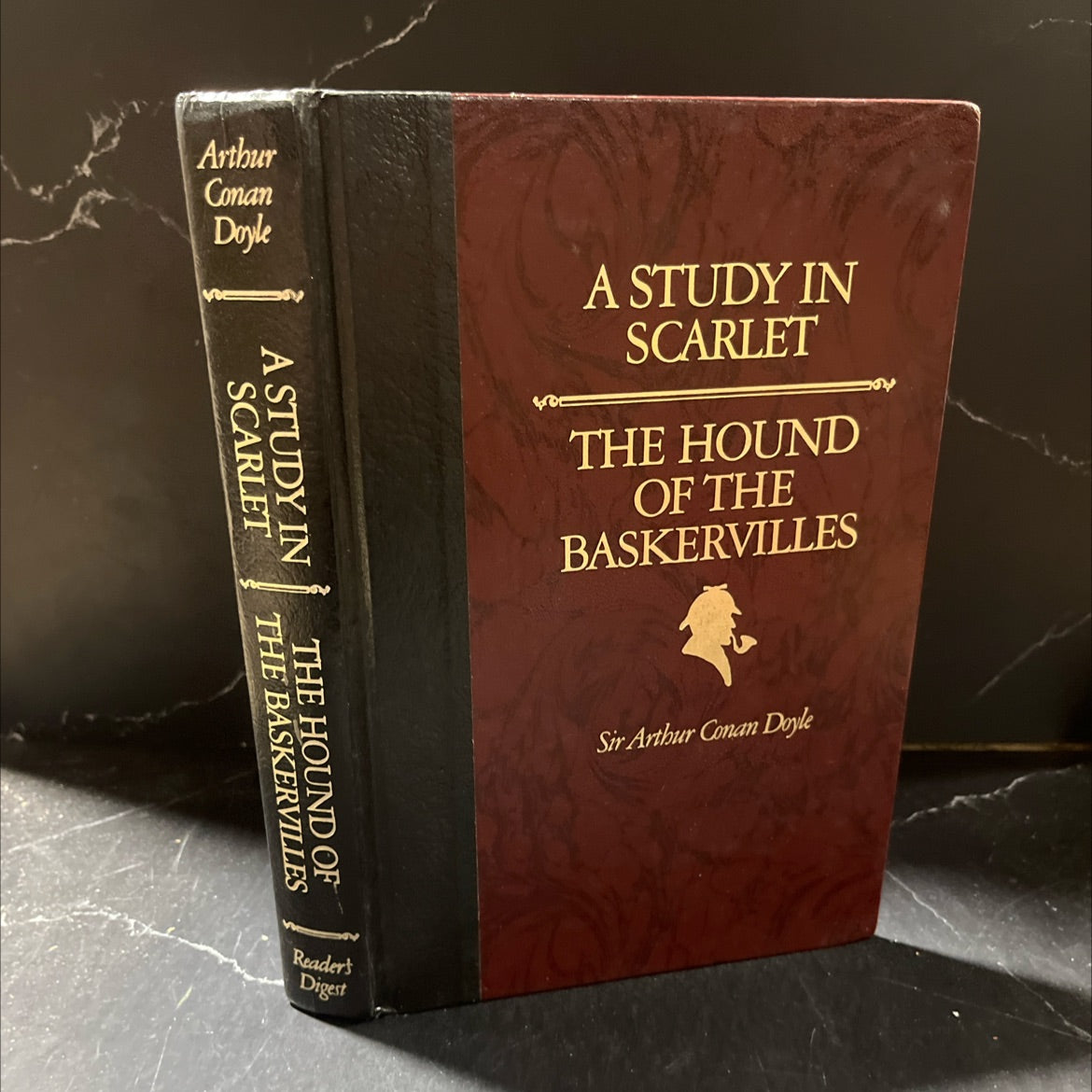 a study in scarlet the hound of the baskervilles book, by sir arthur conan doyle, 1986 Hardcover image 1