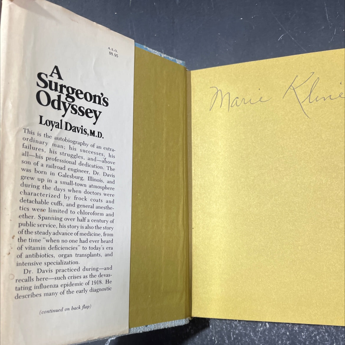 a surgeon's odyssey book, by loyal davis, 1973 Hardcover image 4