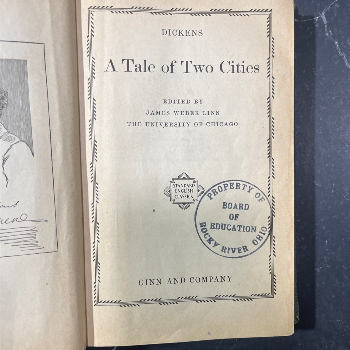 a tale of two cities book, by charles dickens, 1934 Hardcover image 2