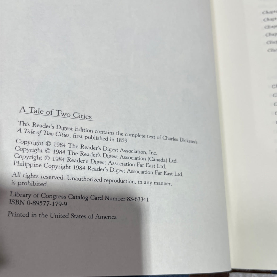 a tale of two cities book, by charles dickens, 1984 Hardcover image 3