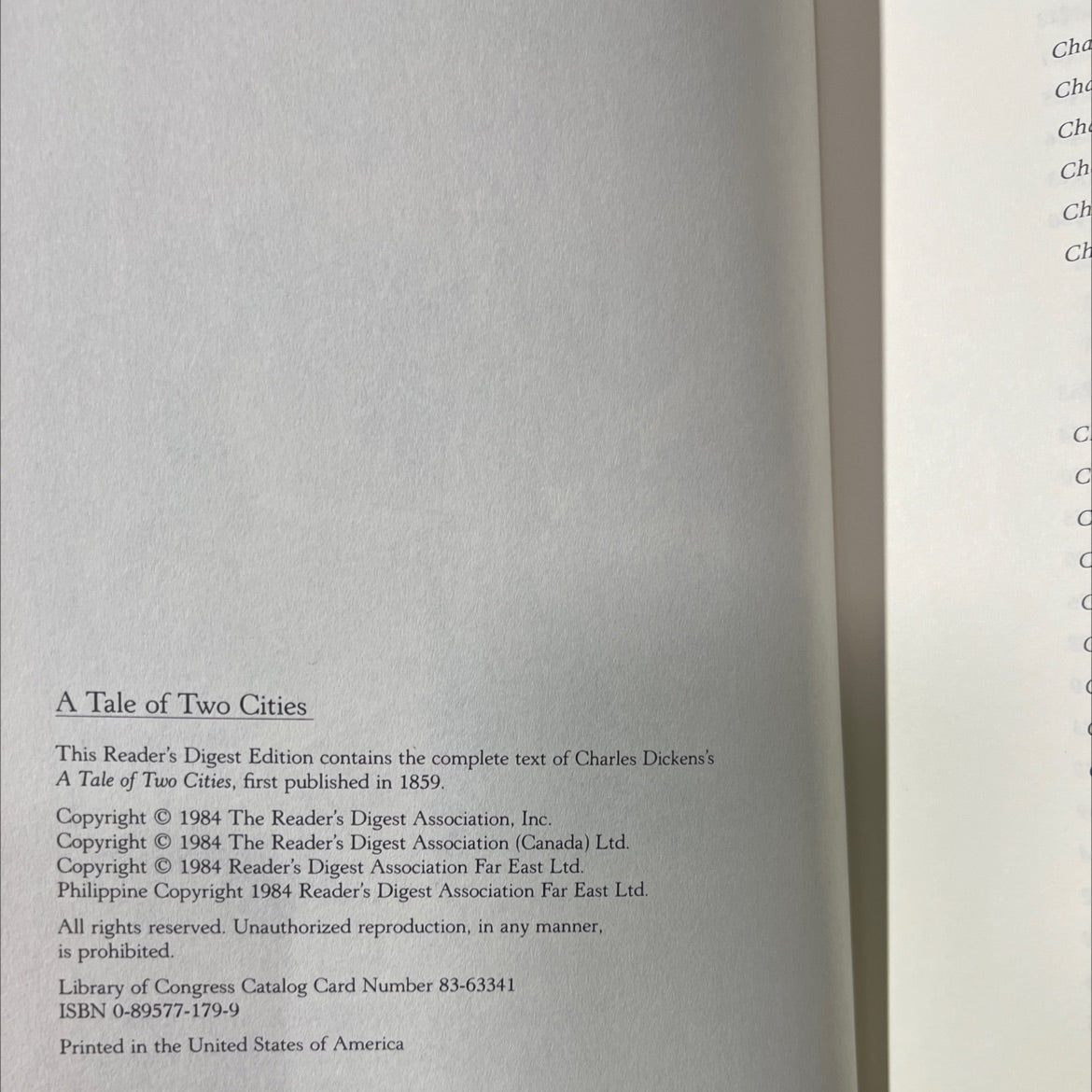 a tale of two cities book, by charles dickens, 1984 Hardcover image 3